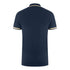 Aquascutum Aq 1851 Embroidered Tipped Navy Blue Polo Shirt